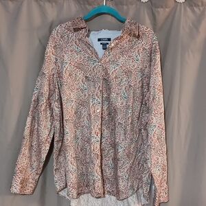 Chaps Women's Paisley Button-Up Shirt - Multicolor